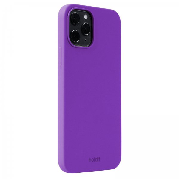 holdit iPhone 12 Pro Max -silikonikuori, kirkkaan violetti