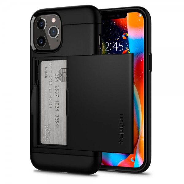 Spigen iPhone 12 Pro Max Kuori Slim Armor CS Musta