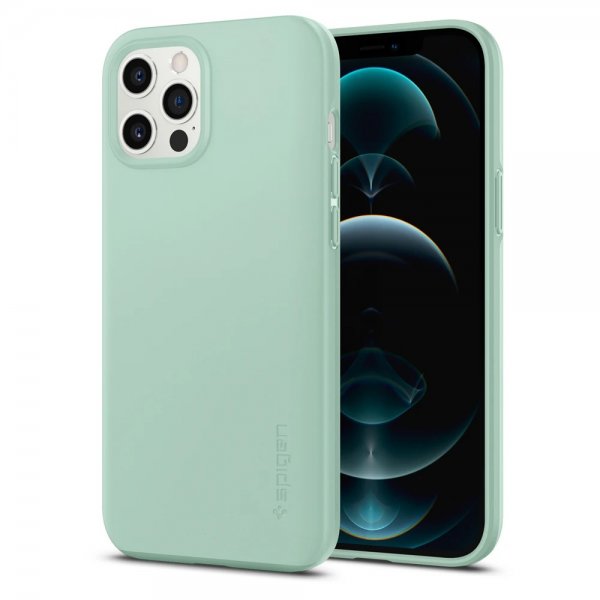 Spigen iPhone 12 Pro Max -kuori Thin Fit Apple Mint