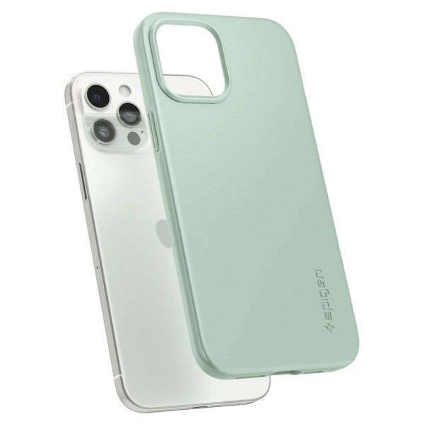 Spigen iPhone 12 Pro Max -kuori Thin Fit Apple Mint
