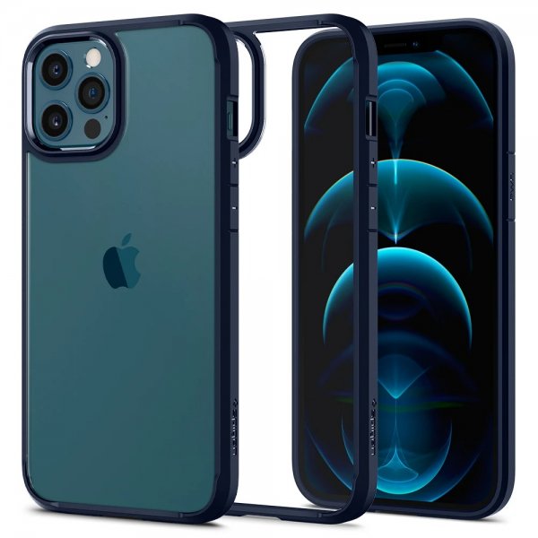 Spigen iPhone 12 Pro Max -suojakuori Ultra Hybrid Navy Blue
