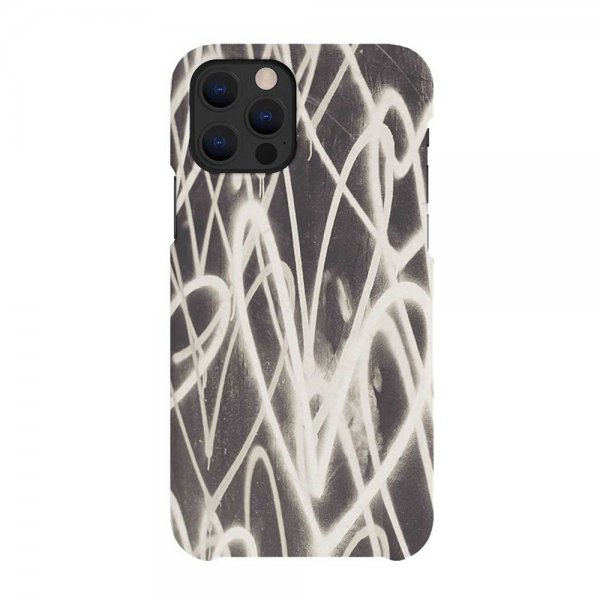 agood company iPhone 12 Pro Max Kuori Kasvipohjainen Graffiti Heart Musta Valkoinen