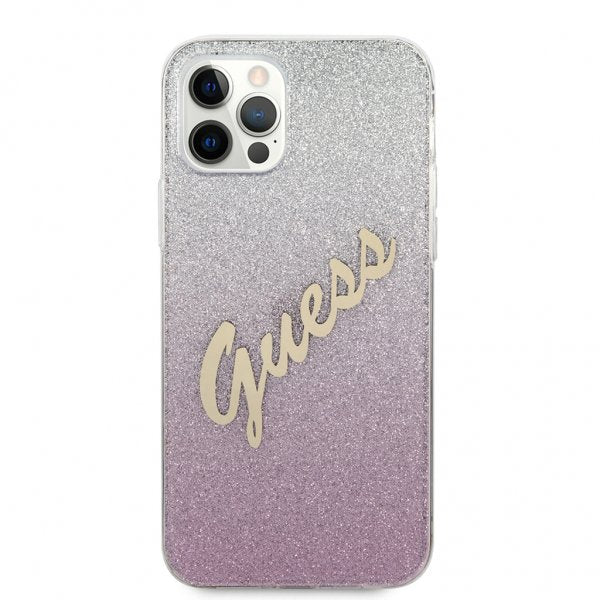 Guess iPhone 12 Pro Max -kuoret Vintage Gradient Rosa