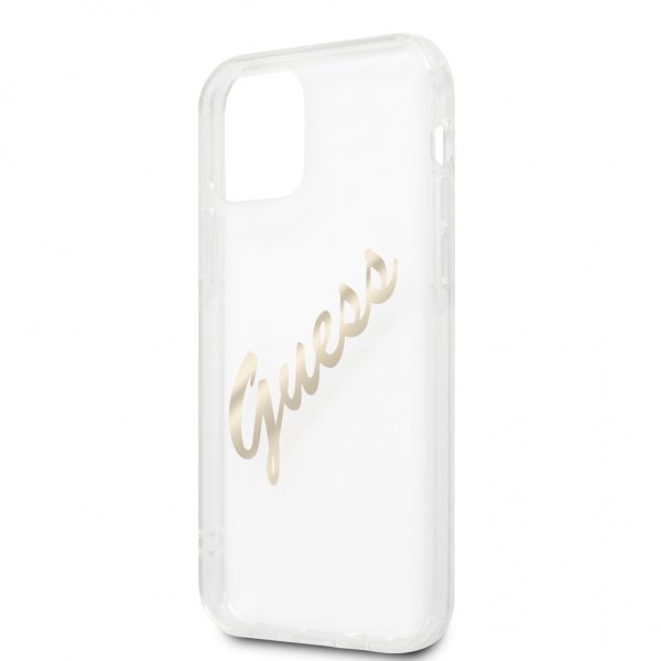 Guess iPhone 12 Pro Max Kuori Vintage Script Kulta Kirkas
