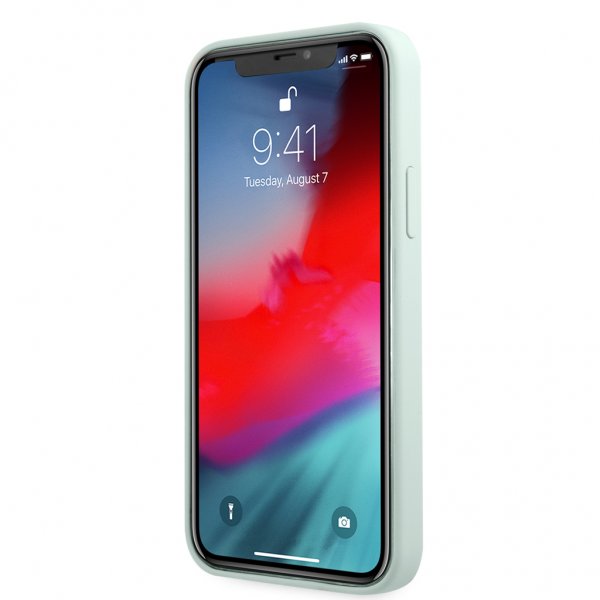 Guess iPhone 12 Pro Max -kuoret Vintage Silicone Vaaleansininen