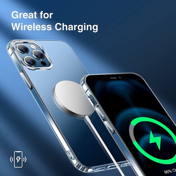 iPhone 12 Pro Max TPU-suojakuori MagSafe Iskunvaimentava Läpinäkyvä