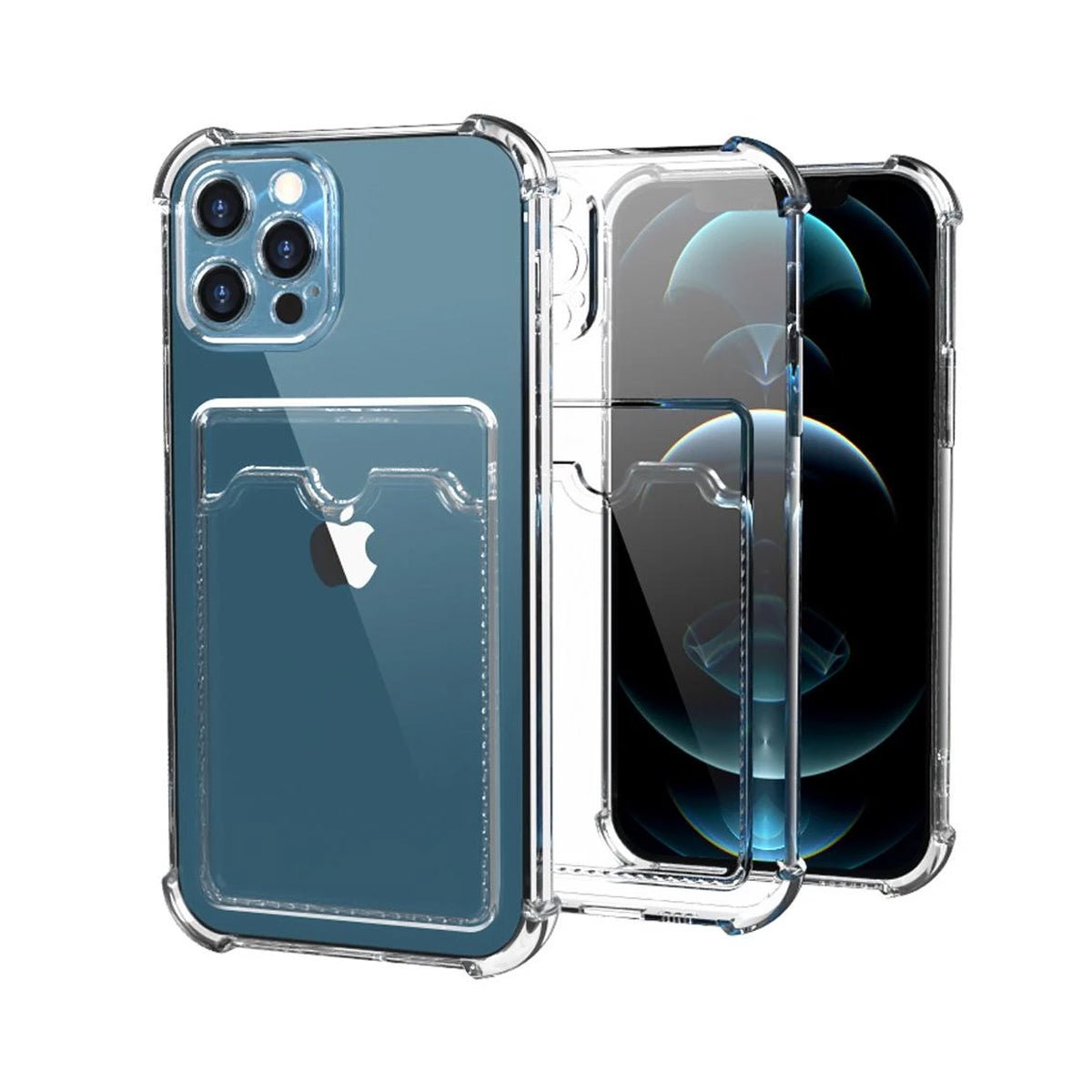 iPhone 12 Pro Max Kuori Korttipidike Iskunkestävä Kirkas
