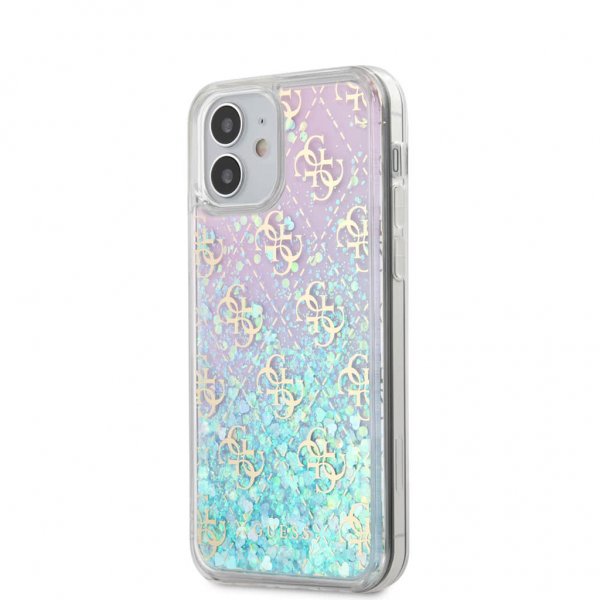 Guess iPhone 12 Mini Kuori Liquid Glitter Iridescent