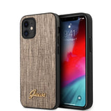 Guess iPhone 12 Mini Suojakuori Lizard Kulta