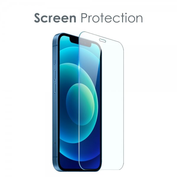 Northjo iPhone 12 -suojakuori näytönsuojalla ja kamerasuojalla 3-in-1
