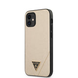 Guess iPhone 12 Mini Kuori Saffiano V Stitch Kulta