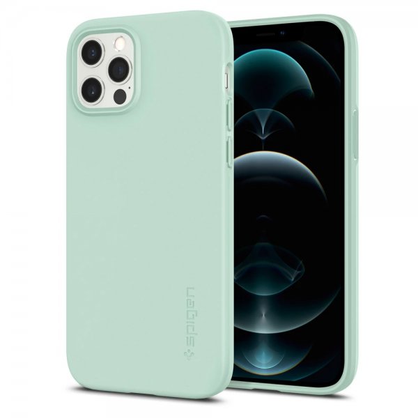Spigen iPhone 12 Thin Fit -suojakuori, Apple Mint