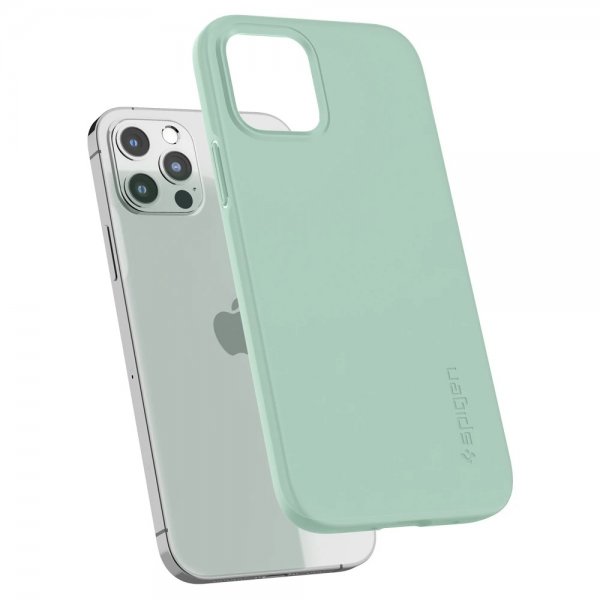 Spigen iPhone 12 Thin Fit -suojakuori, Apple Mint