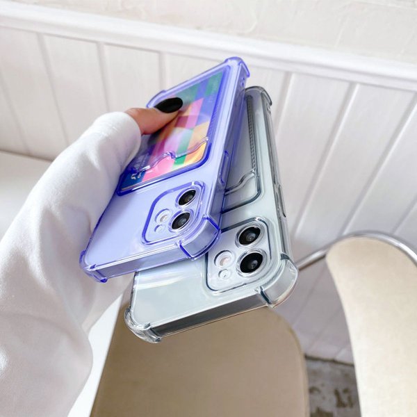 iPhone 12 Kuoret Korttipidike Iskunkestävä Läpinäkyvä