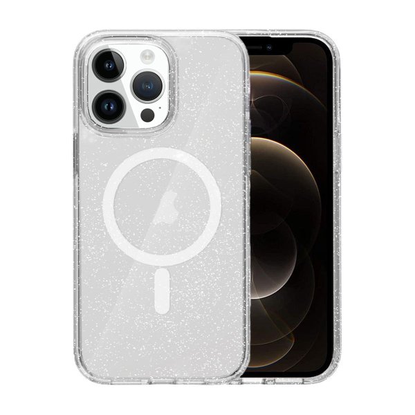 iPhone 12/iPhone 12 Pro Kuoret Glitter MagSafe Läpinäkyvä