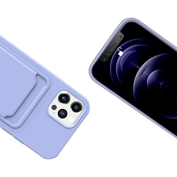 iPhone 12/iPhone 12 Pro Kuoret Korttipidike Violetti
