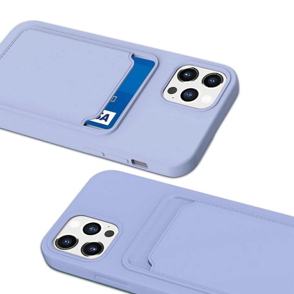 iPhone 12/iPhone 12 Pro Kuoret Korttipidike Violetti