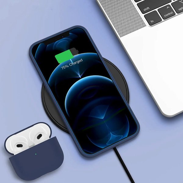 Rvelon iPhone 12/iPhone 12 Pro Silikonikuori Sininen