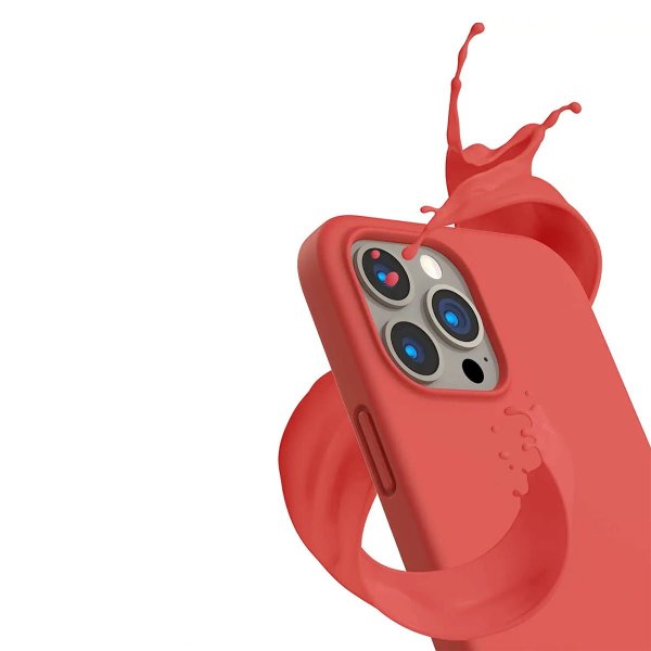 Rvelon iPhone 12/iPhone 12 Pro -kuori silikoni vaaleanpunainen
