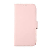 Rvelon iPhone 12/iPhone 12 Pro Kotelo, Aitoa nahkaa, Korttitasku, Pinkki