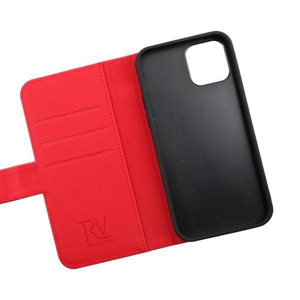 Rvelon iPhone 12/iPhone 12 Pro -kotelo magneettisella irrotettavalla kuorella, punainen
