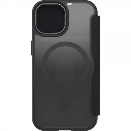 Otterbox iPhone 13/14/15/16/17 React Folio MagSafe -kotelo, musta, läpinäkyvä