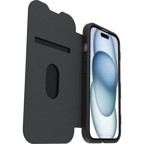 Otterbox iPhone 13/14/15/16/17 React Folio MagSafe -kotelo, musta, läpinäkyvä