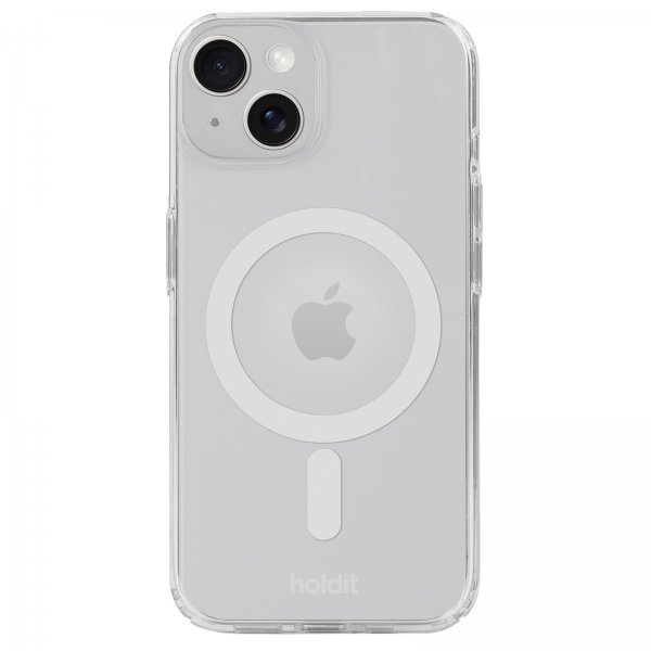 holdit iPhone 13/14/15 Kuori MagSafe Case Valkoinen Läpinäkyvä