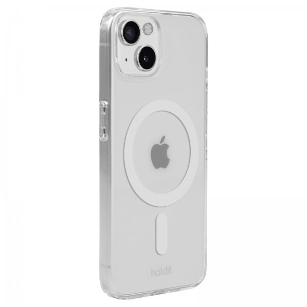 holdit iPhone 13/14/15 Kuori MagSafe Case Valkoinen Läpinäkyvä