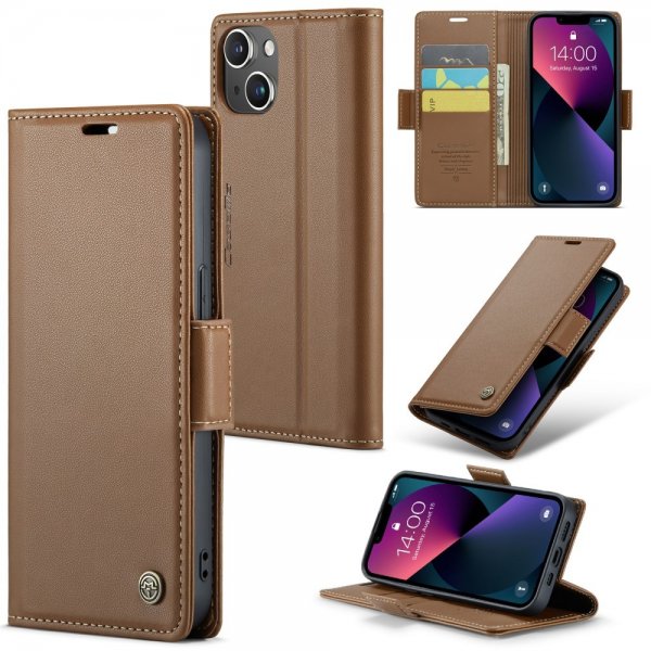 CaseMe iPhone 13 -kotelo 023 Series ruskea