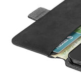 Krusell iPhone 13 -kotelo, Leather PhoneWallet, musta