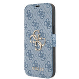 Guess iPhone 13 -suojakuori, metallilogo, sininen