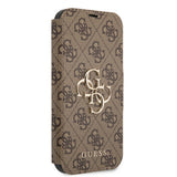 Guess iPhone 13 -suojakuori, metallilogo, ruskea