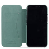 holdit iPhone 13 suojakuori SlimFlip Wallet Moss Green