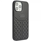 Audi iPhone 13/iPhone 13 Pro -suojakotelo, aitoa nahkaa, musta