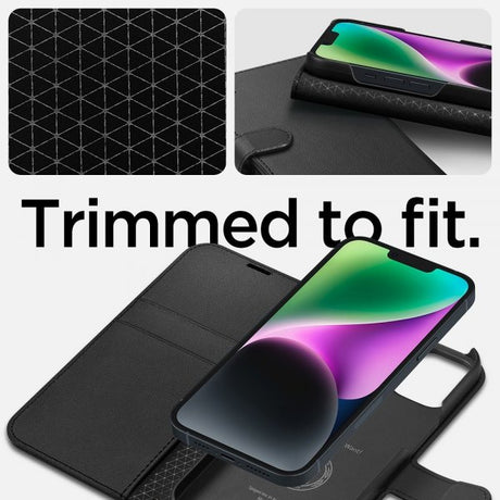 Spigen iPhone 13/iPhone 14 Kotelo Wallet S Musta