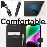 Spigen iPhone 13/iPhone 14 Kotelo Wallet S Musta