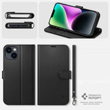 Spigen iPhone 13/iPhone 14 Kotelo Wallet S Musta