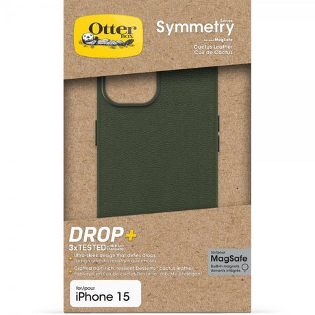 Otterbox iPhone 13/14/15 -kuori Symmetry Cactus Leather MagSafe Cactus Groove