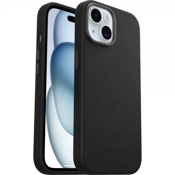 Otterbox iPhone 13/14/15 Suojakuori Symmetry Cactus Leather MagSafe Noir Ash