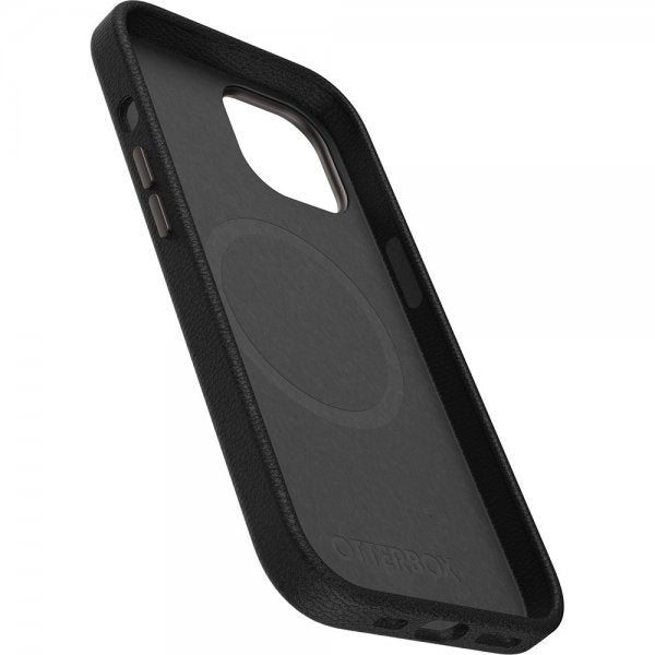 Otterbox iPhone 13/14/15 Suojakuori Symmetry Cactus Leather MagSafe Noir Ash