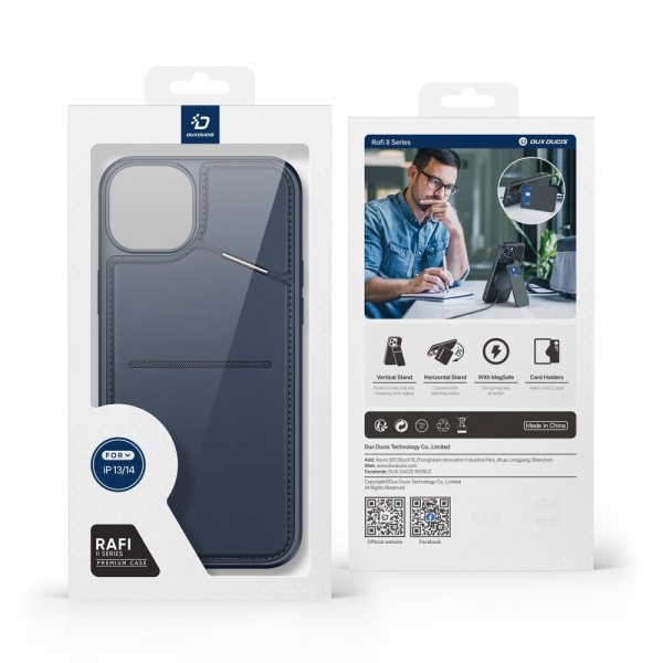 Dux Ducis iPhone 13/iPhone 14 kuoret Rafi II Series MagSafe sininen