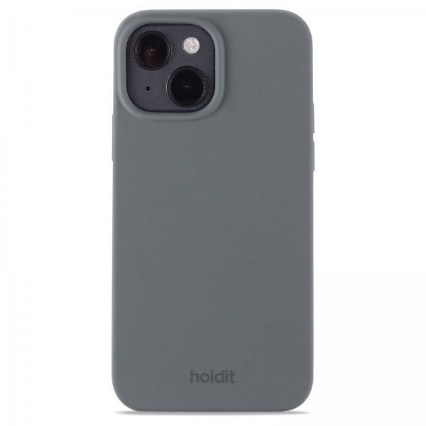 holdit iPhone 13/iPhone 14 Silikonikotelo Space Gray