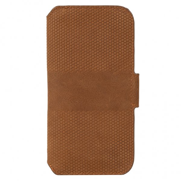 Krusell iPhone 13 Mini Kotelo Leather PhoneWallet Konjakki
