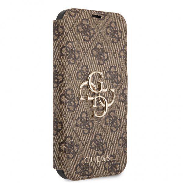 Guess iPhone 13 Mini Suojakuori Metallilogo Ruskea