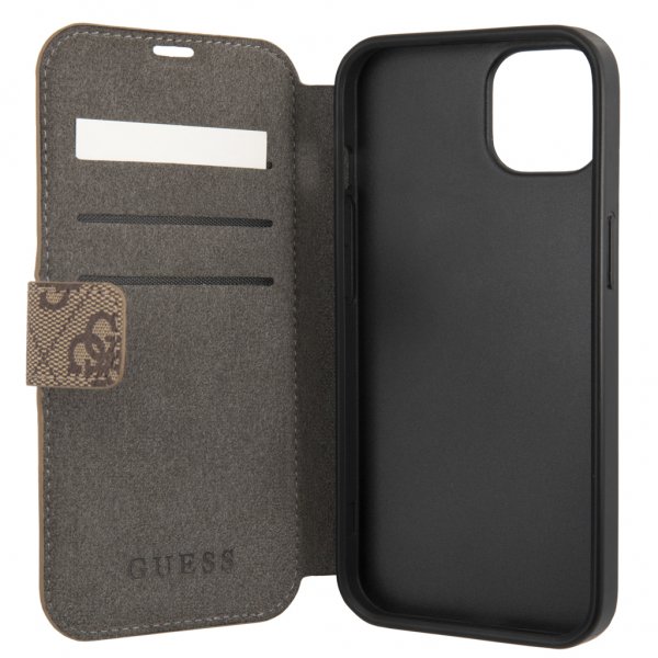 Guess iPhone 13 Mini Suojakuori Metallilogo Ruskea