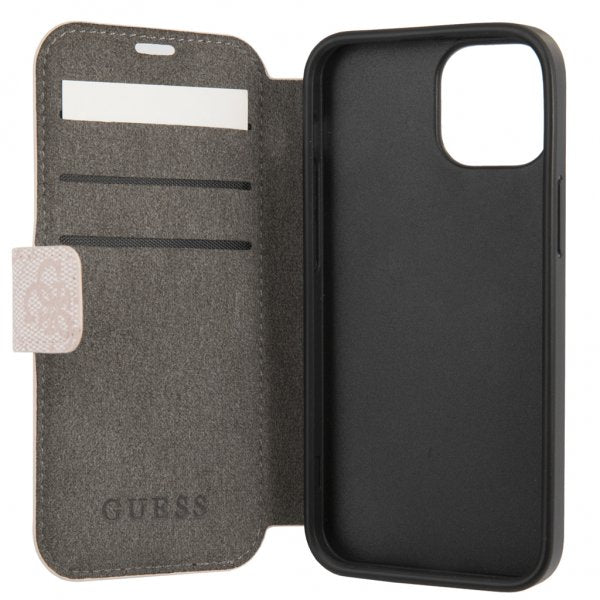 Guess iPhone 13 Mini Suojakuori Metallilogo Ruusukulta