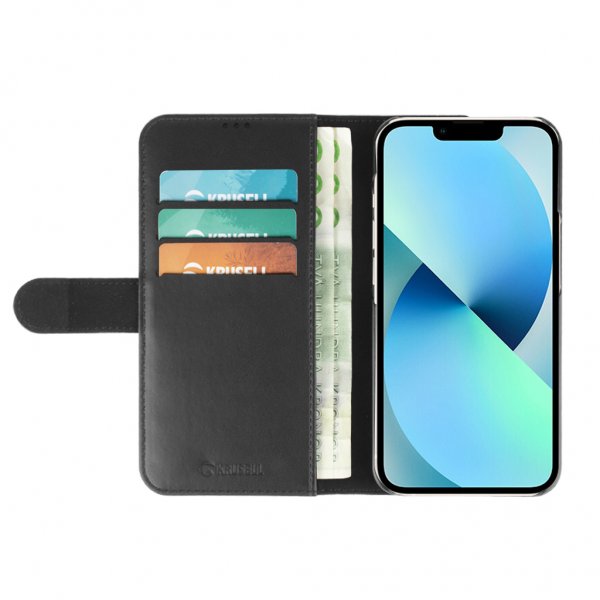 Krusell iPhone 13 Mini Kotelo PhoneWallet Musta