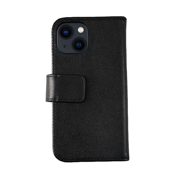 Rvelon iPhone 13 Mini Kotelo, aitoa nahkaa, musta