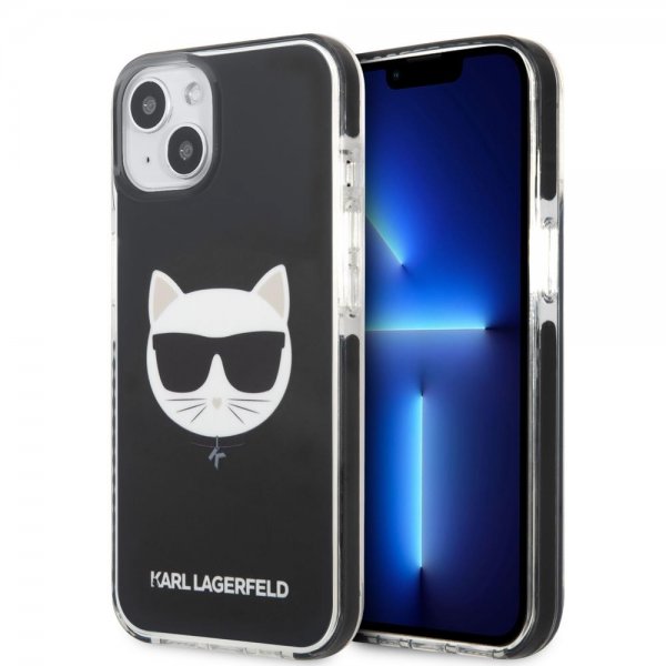 Karl Lagerfeld iPhone 13 Mini -suojakuori Choupette, musta